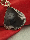 Dendritic Agate Pendant in Sterling Silver